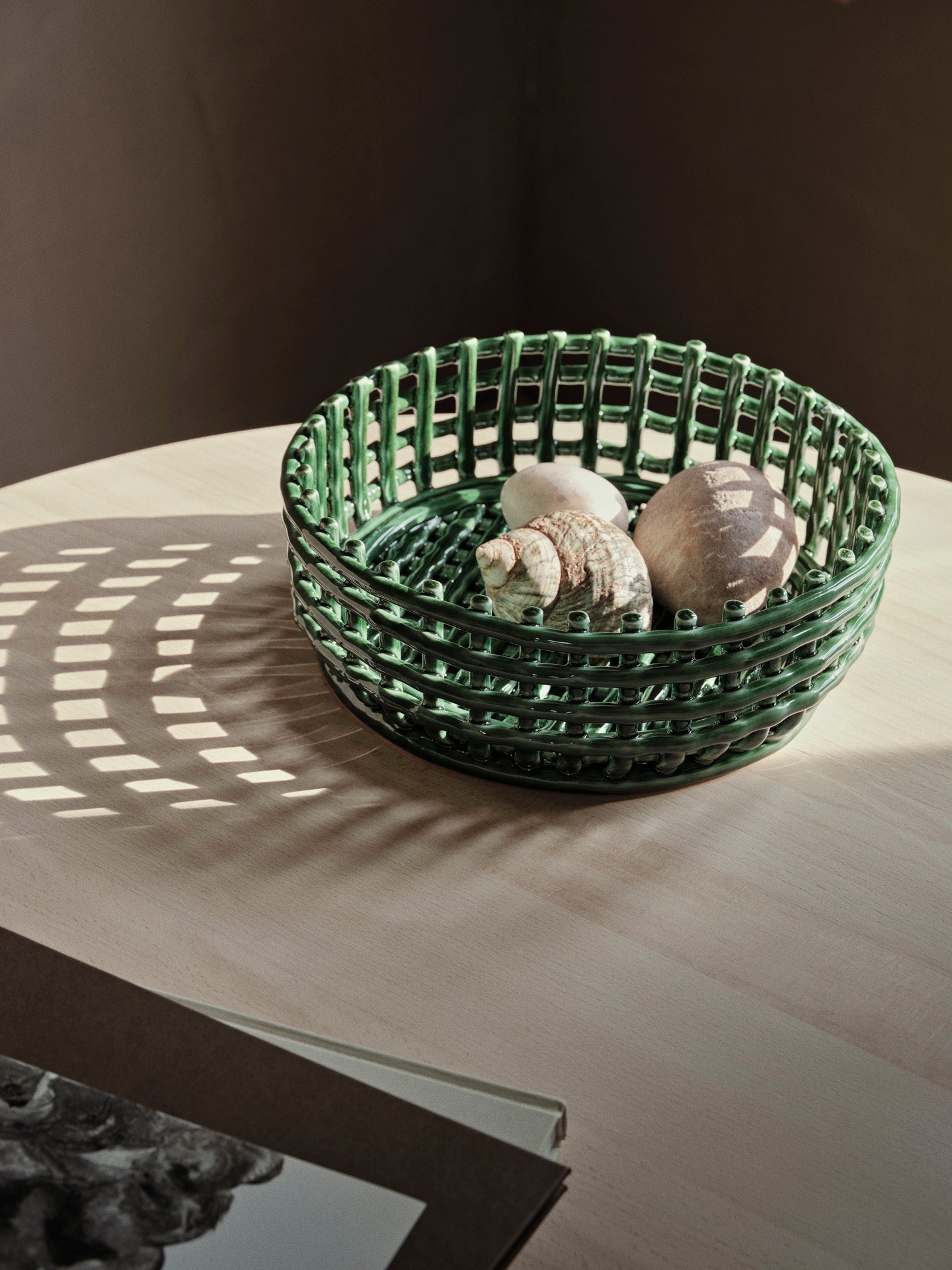 Ceramic Basket Centerpiece