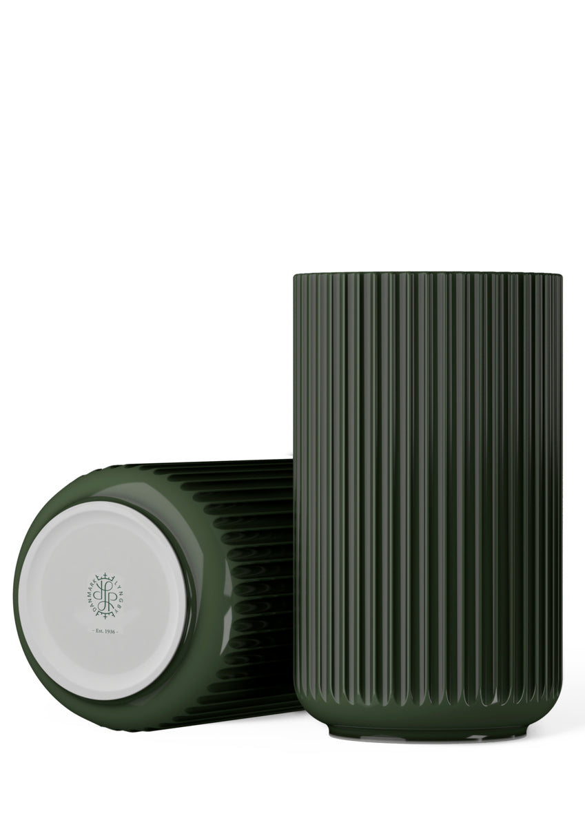 Lyngby Vase dunkelgrün