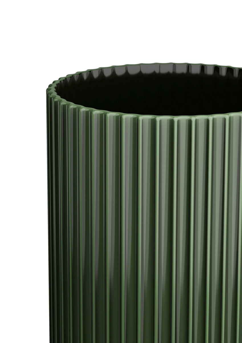 Lyngby Vase dunkelgrün