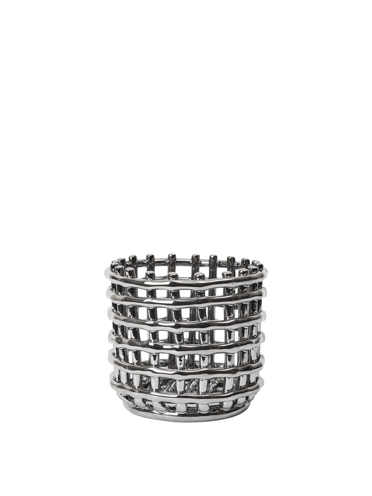 Ceramic Basket small - silber