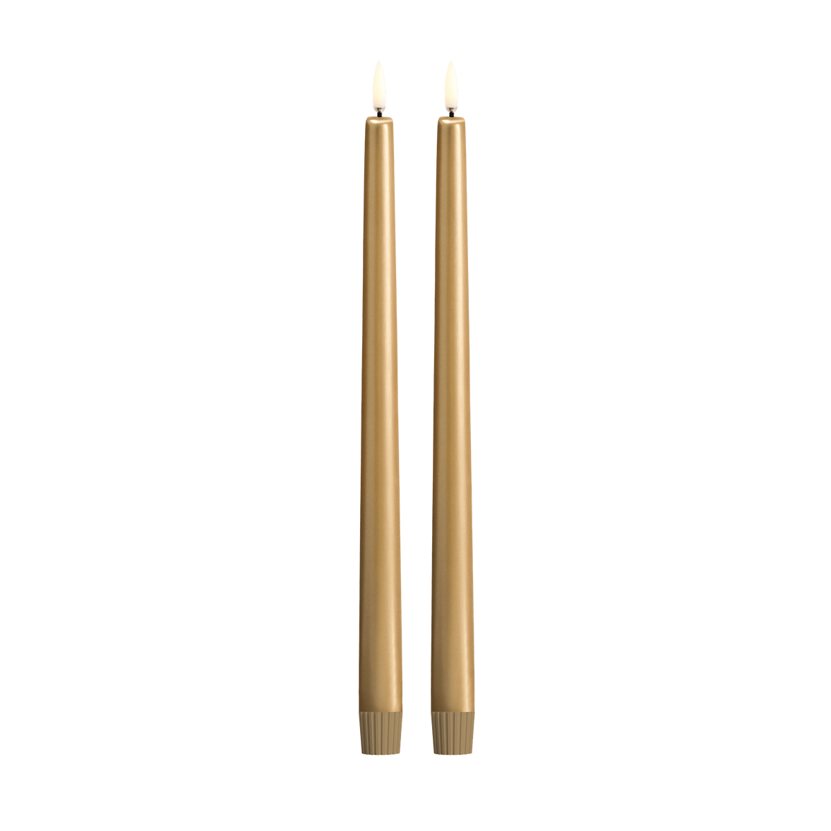 LED - Stabkerzen 2tlg. gold